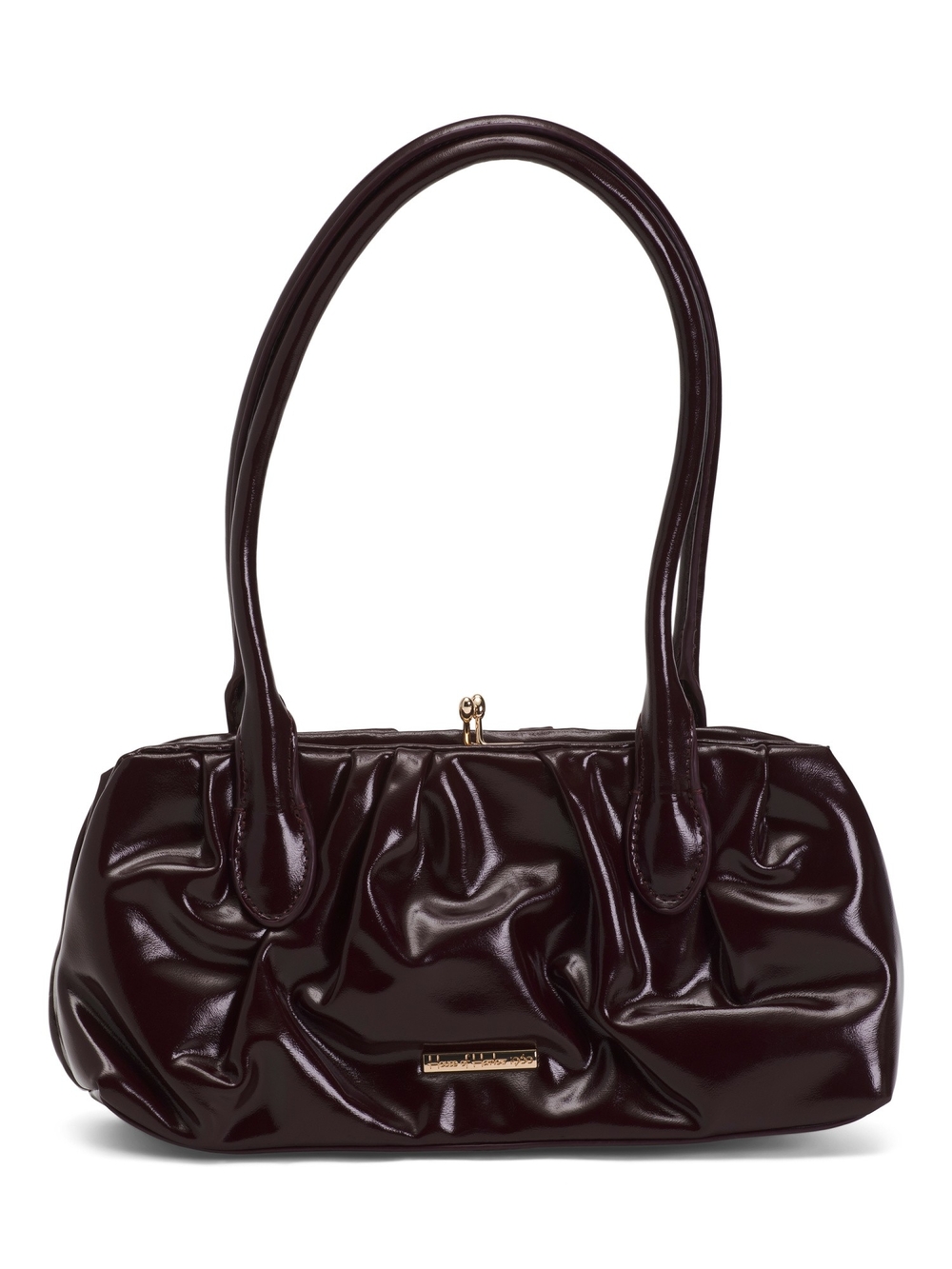 House of Harlow 1960 Glossy Burgundy Shoulder Bag